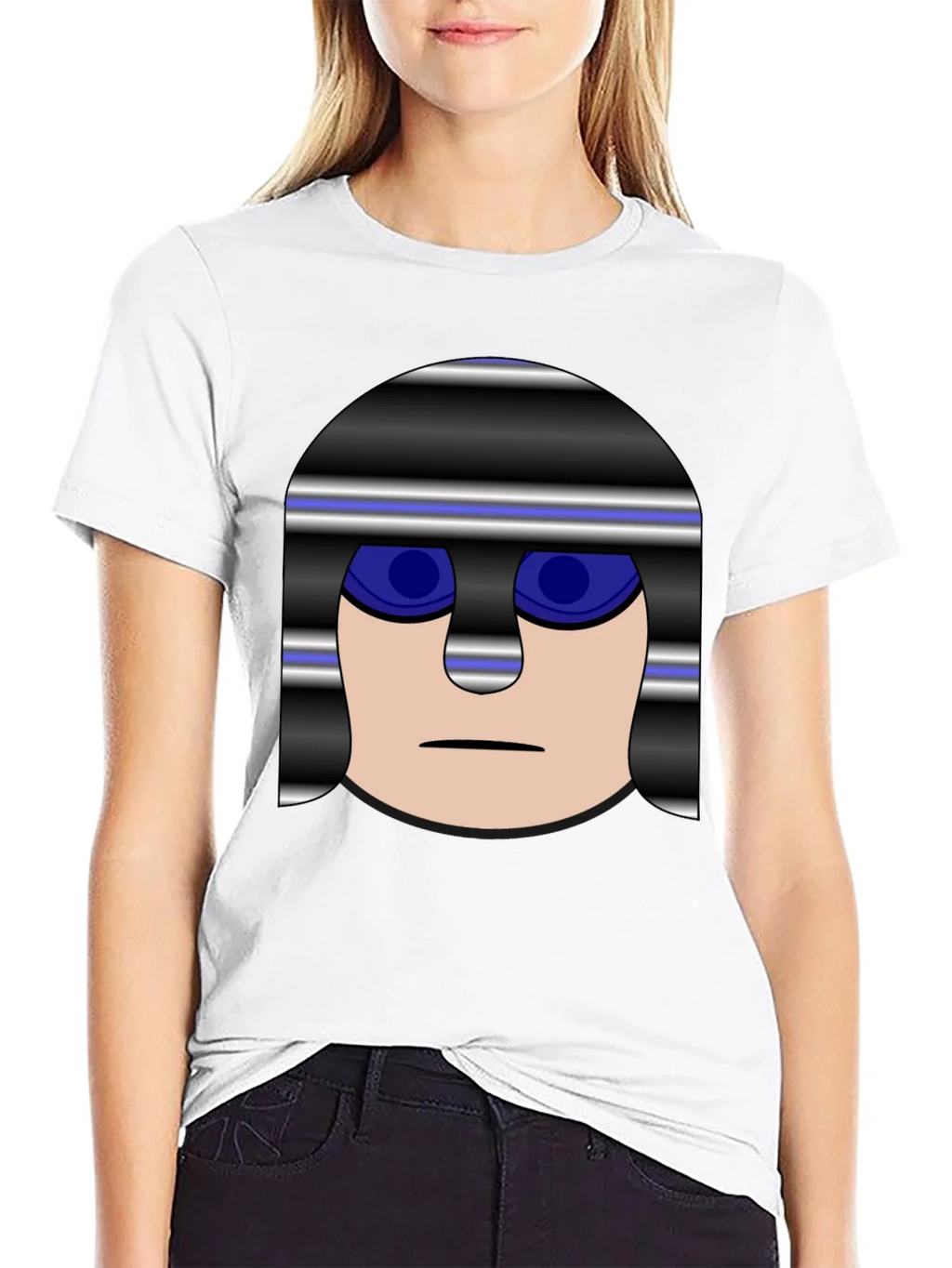 Mens Black T-Shirt with Cartoon Prisoner Graphic product image 8