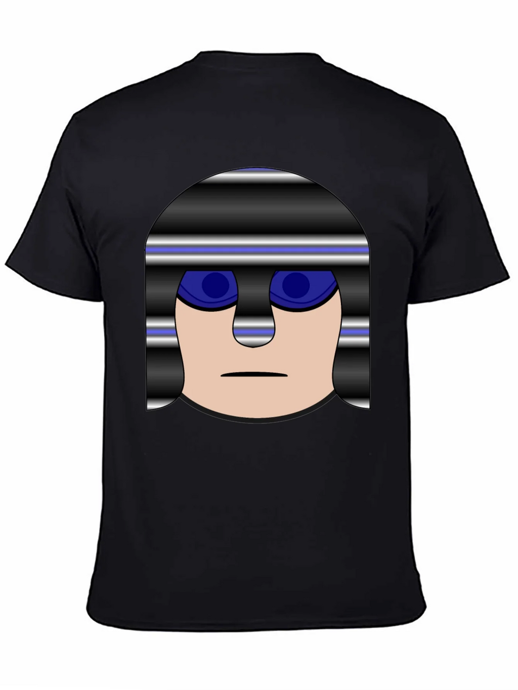Mens Black T-Shirt with Cartoon Prisoner Graphic product image 4