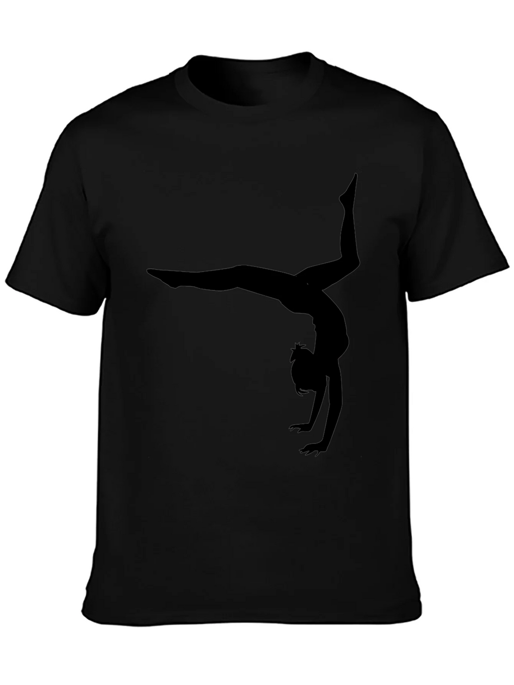 Gymnast Silhouette Black T-Shirt product image 3