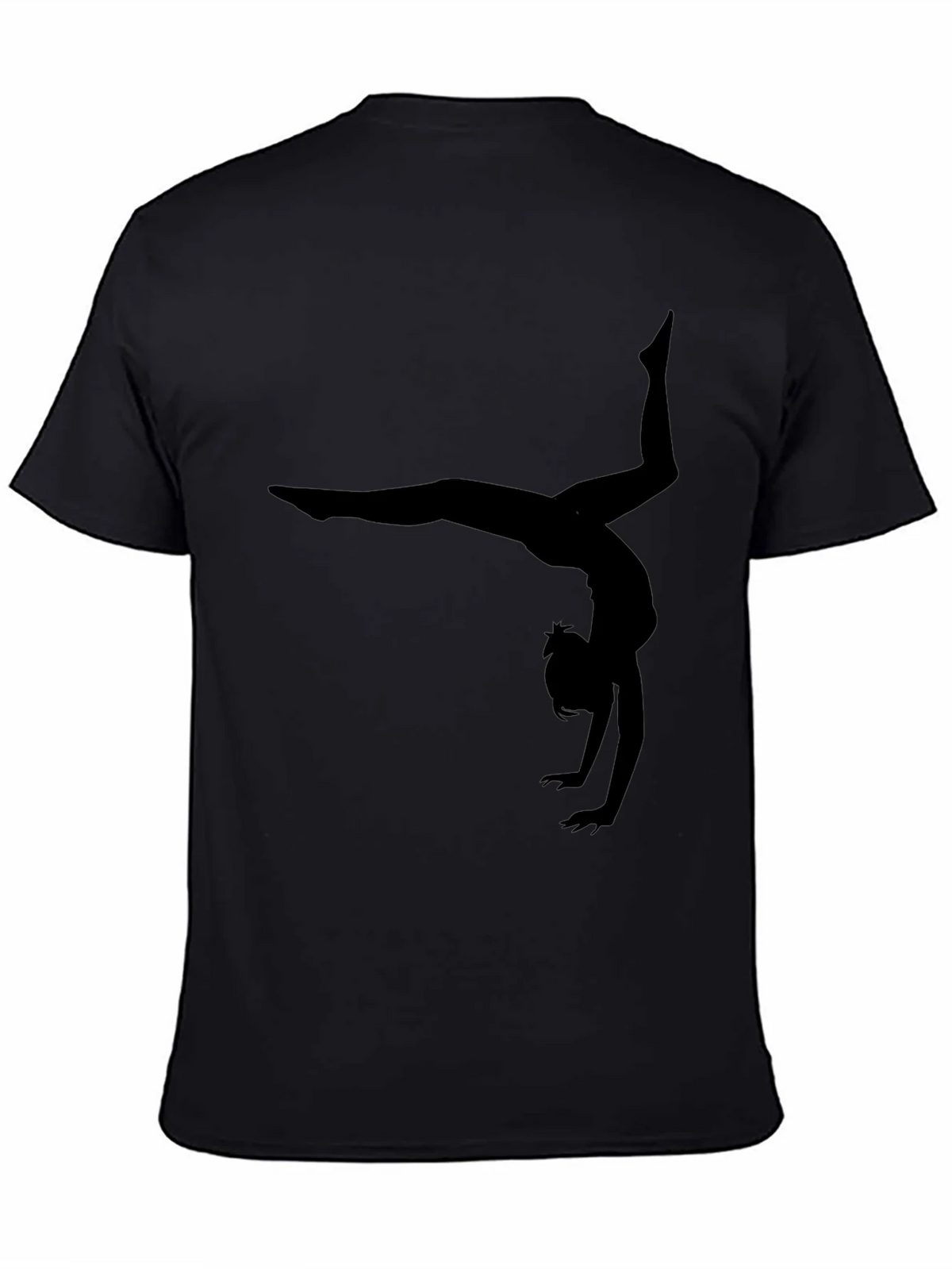 Gymnast Silhouette Black T-Shirt product image 4