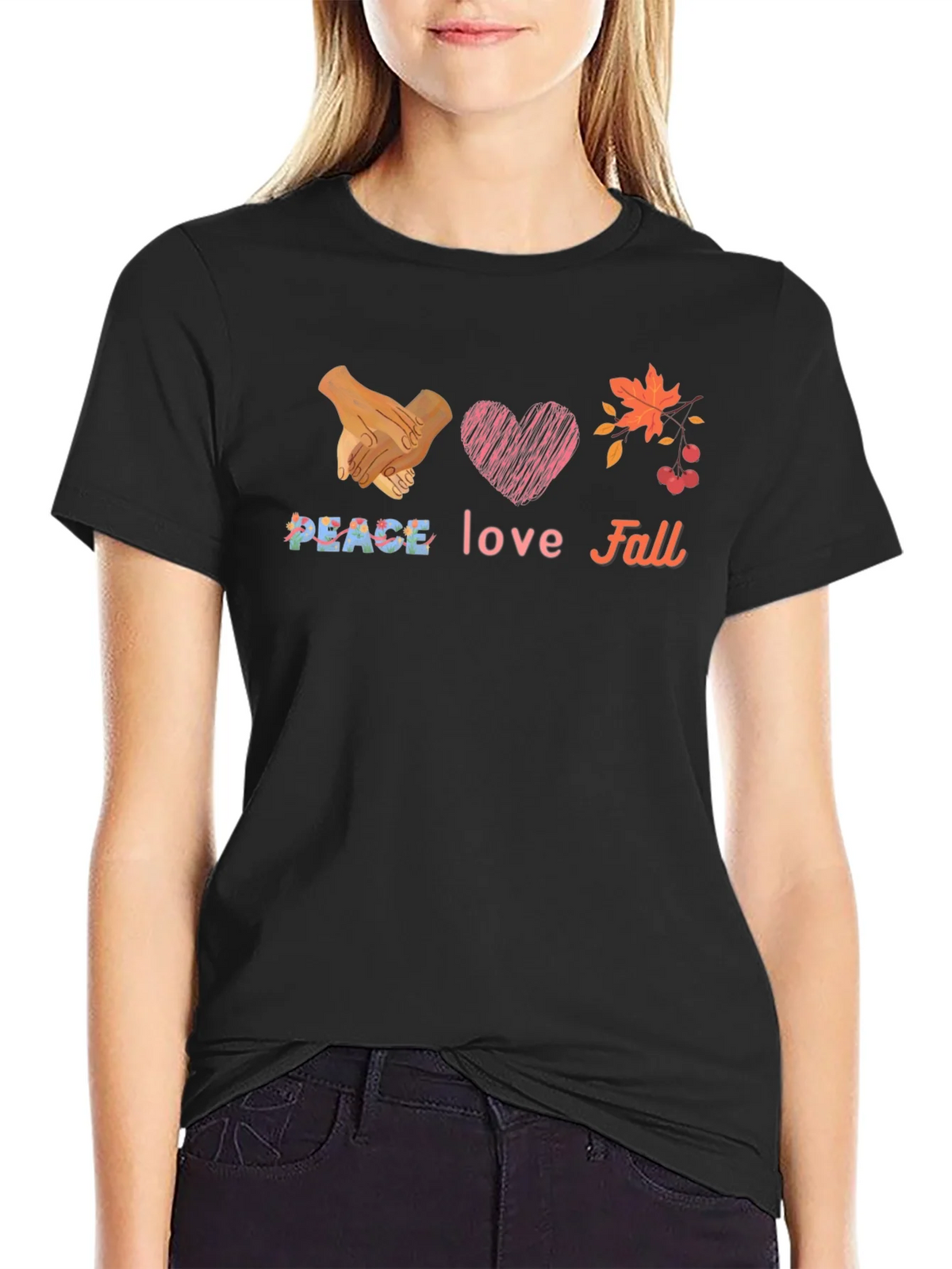 Peace Love Fall Graphic T-Shirt product image 2