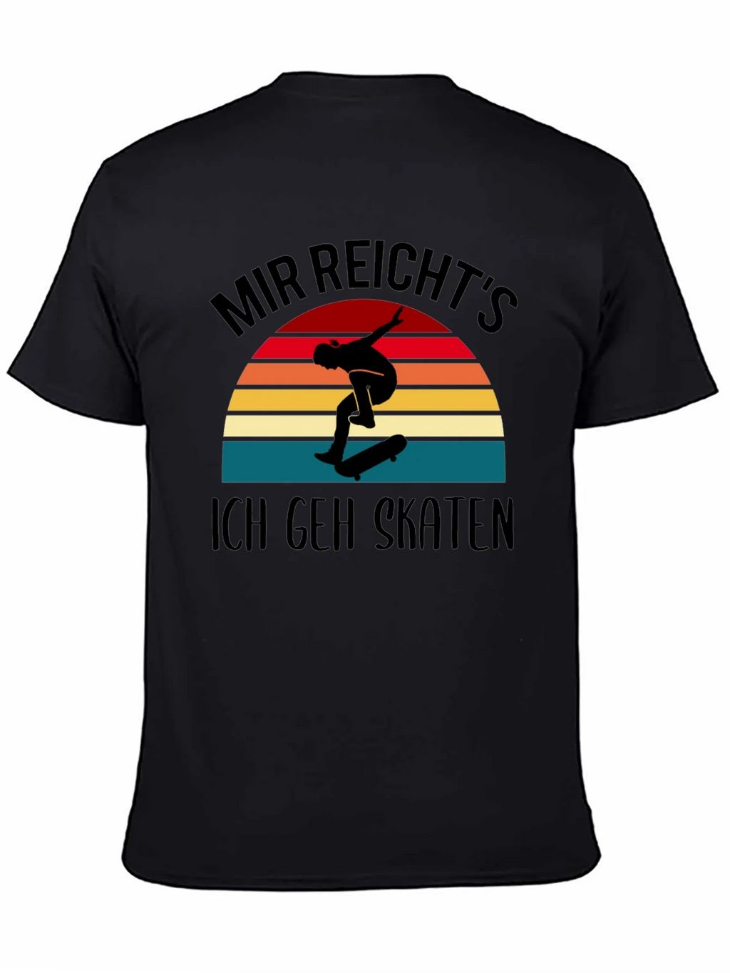 Mir Reichts Ich Geh Skaten Black T-Shirt product image 4
