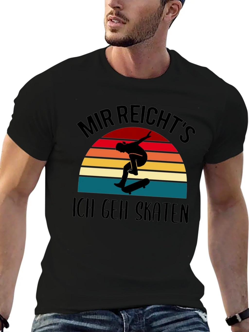 Mir Reichts Ich Geh Skaten Black T-Shirt product image 6