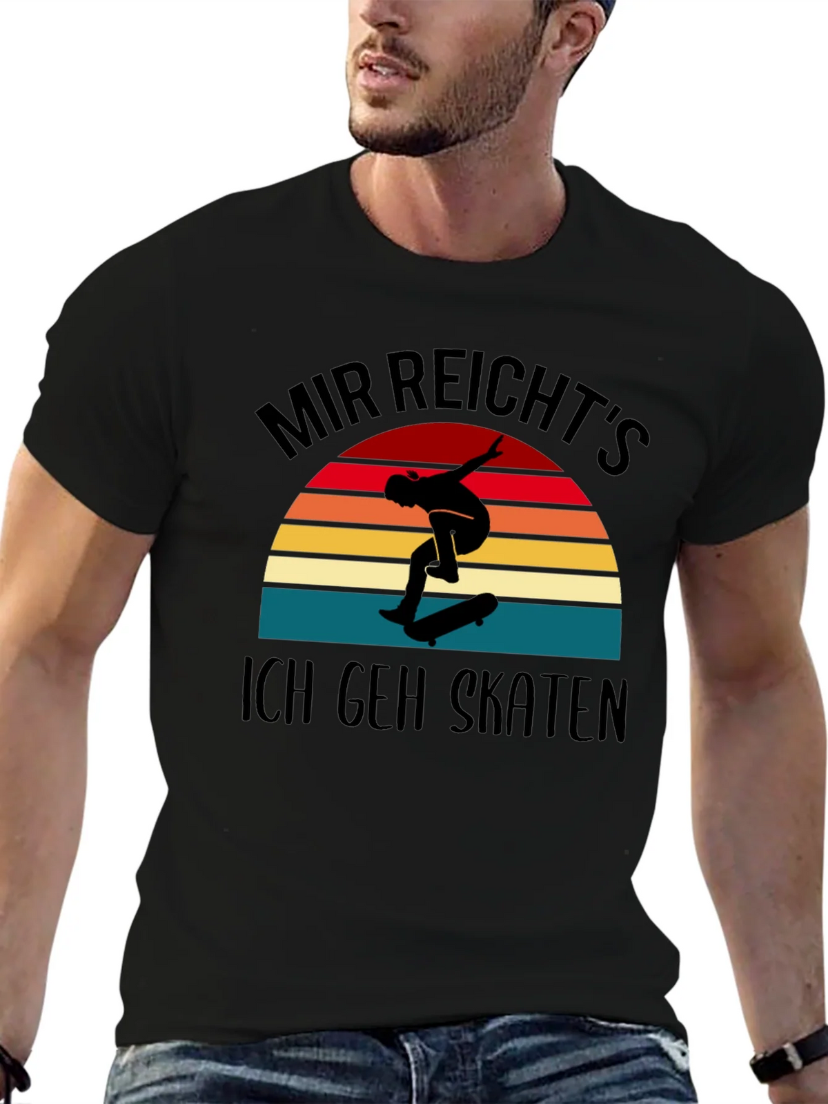 Mir Reichts Ich Geh Skaten Black T-Shirt product image 6