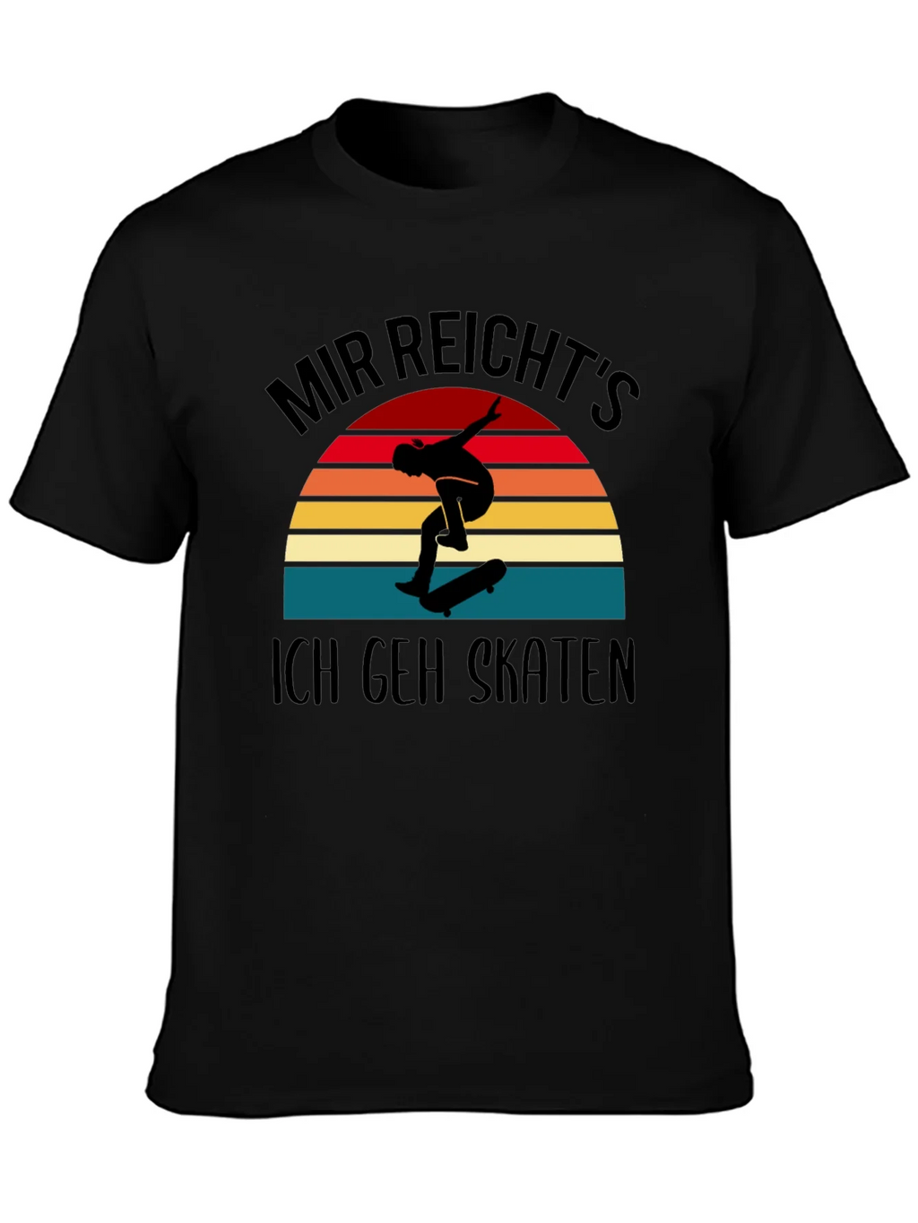 Mir Reichts Ich Geh Skaten Black T-Shirt product image 3
