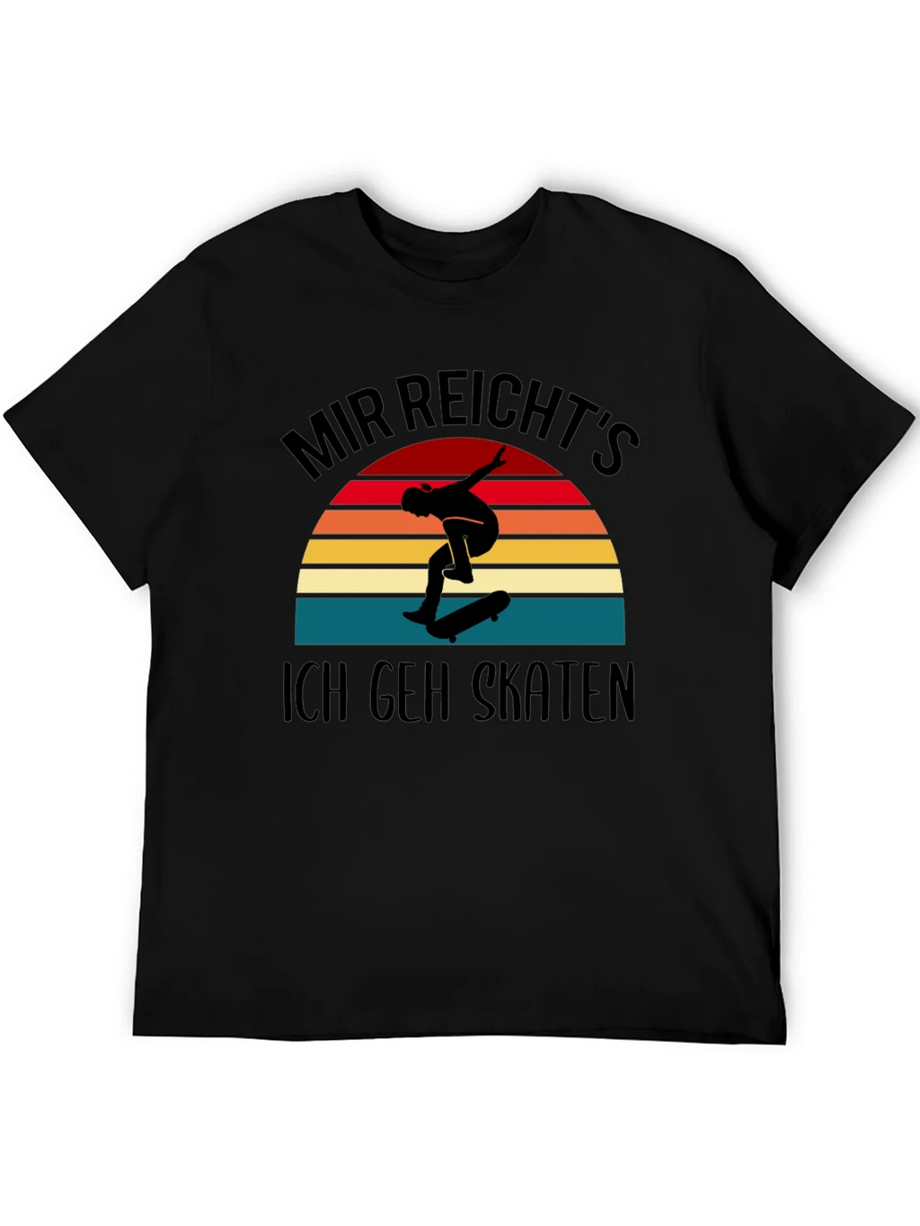 Mir Reichts Ich Geh Skaten Black T-Shirt product image 5