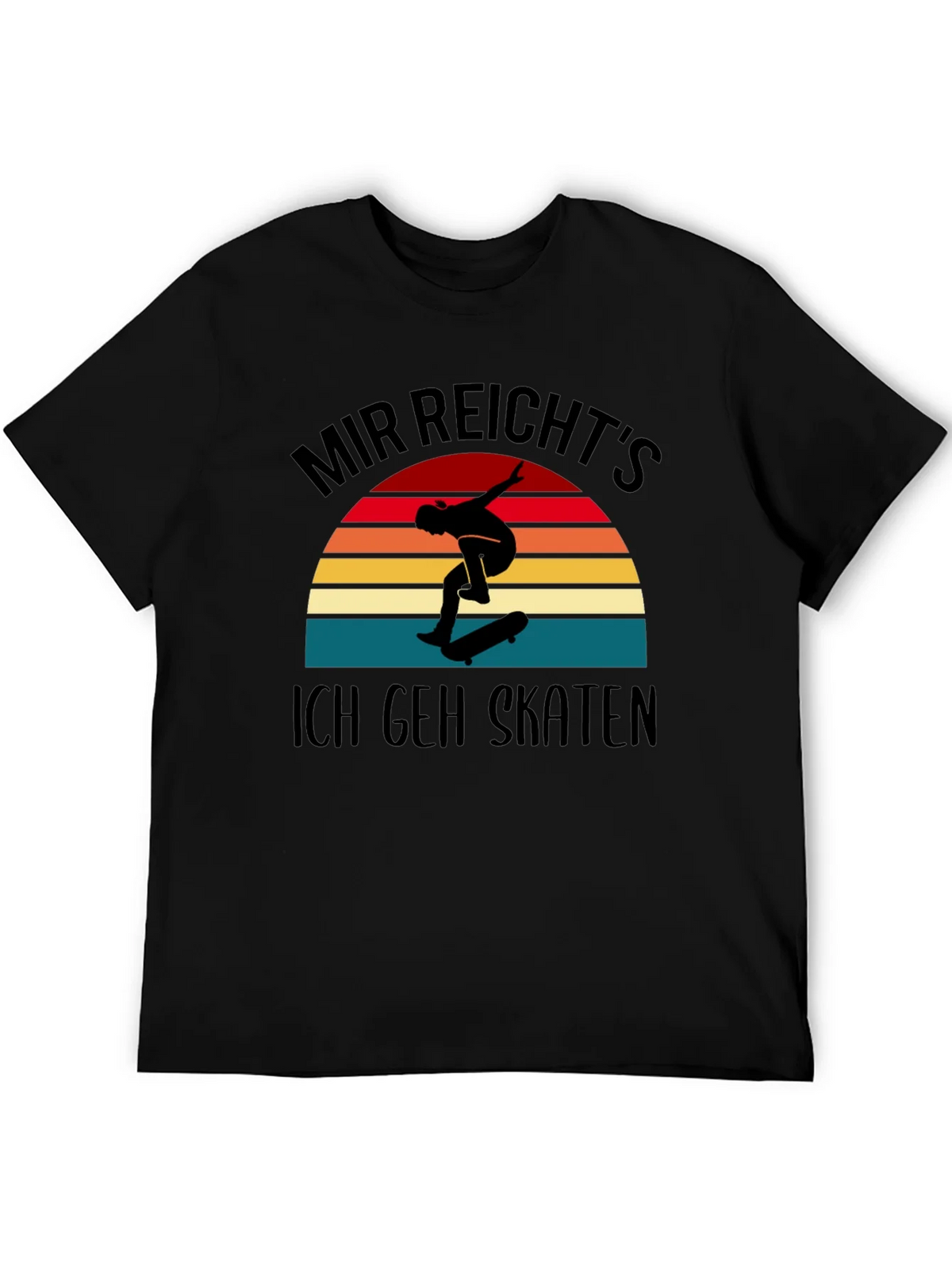 Mir Reichts Ich Geh Skaten Black T-Shirt product image 5