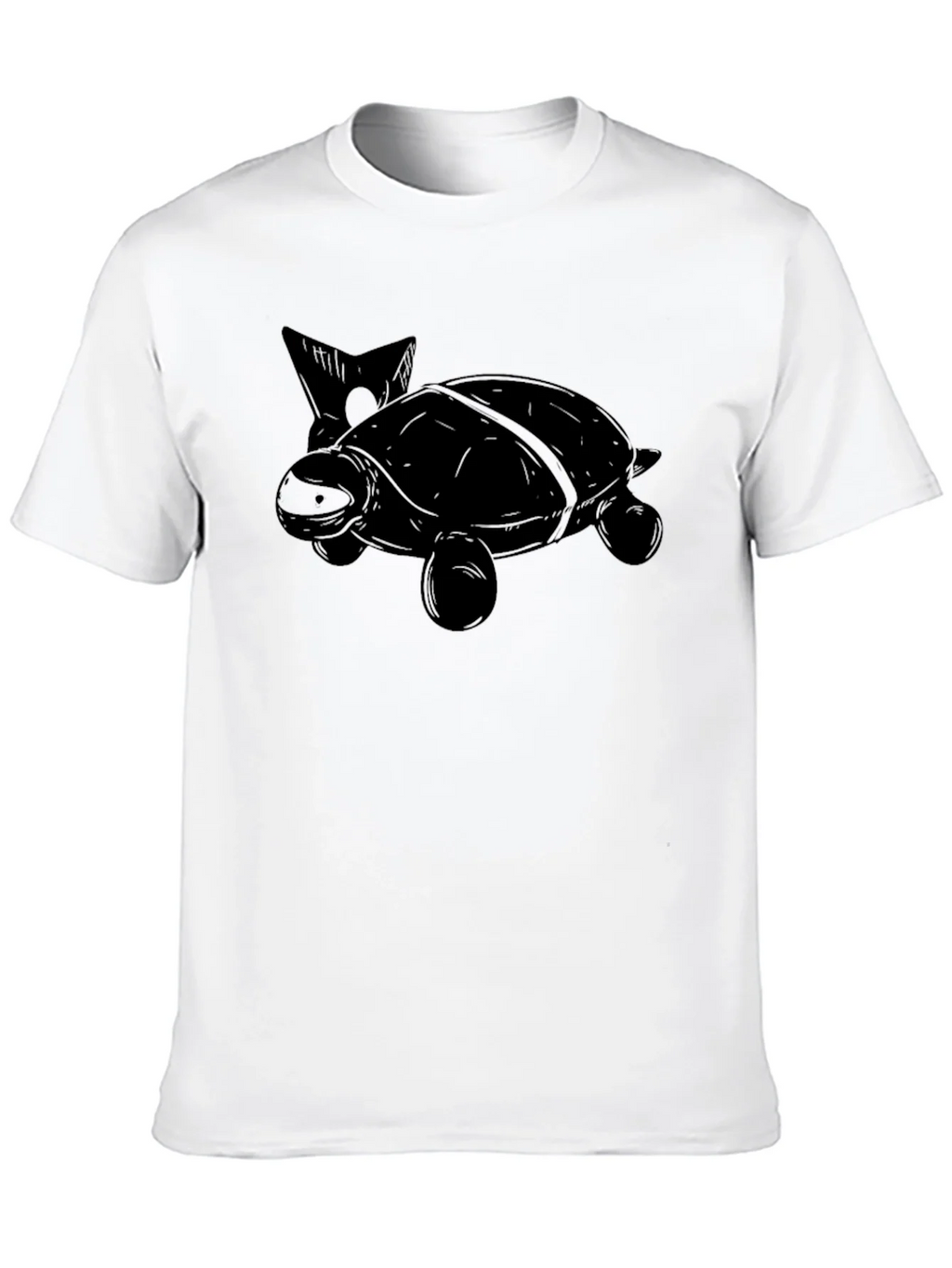 Turtle Graphic Print Mens Black T-Shirt product image 9