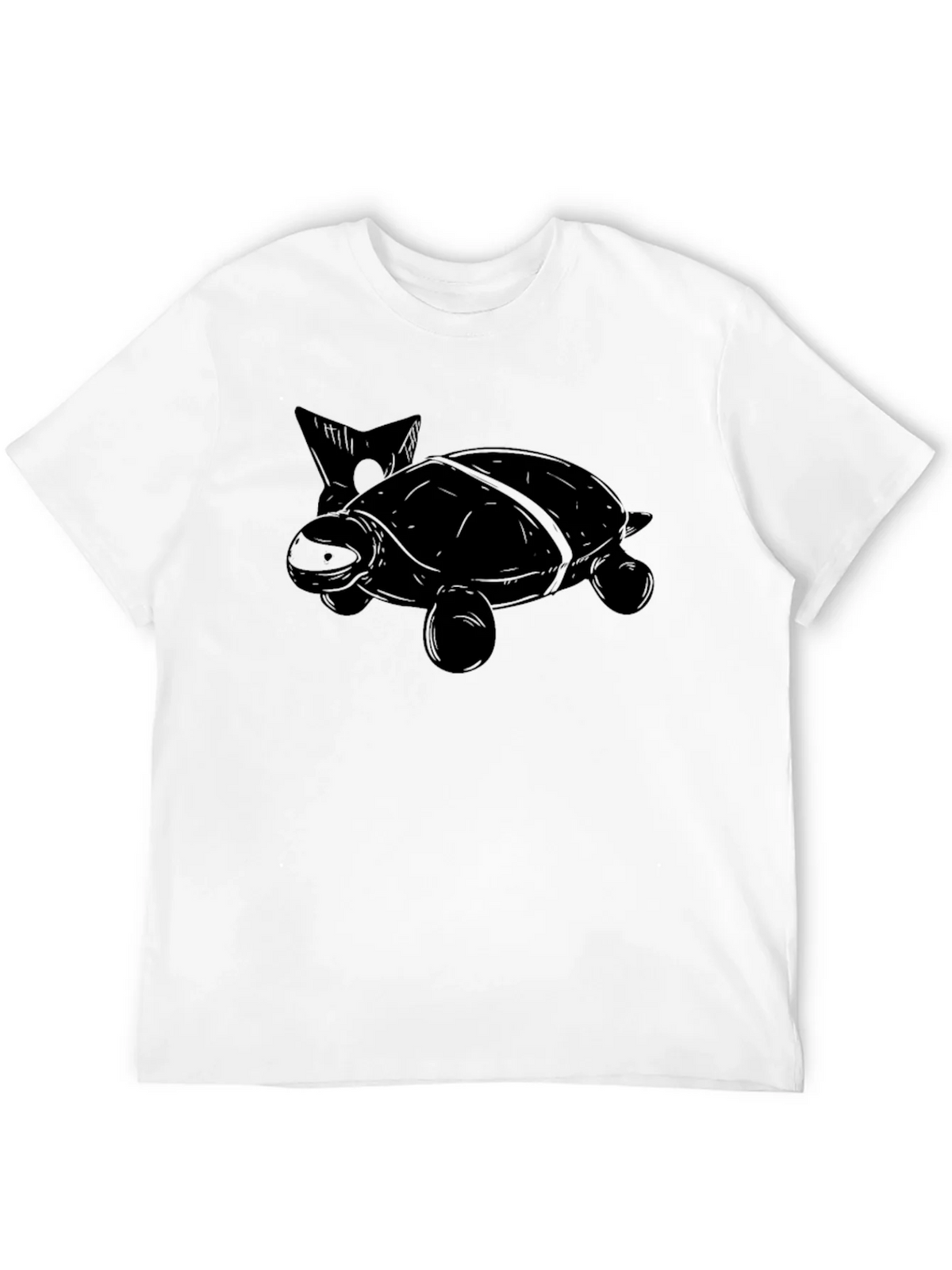 Turtle Graphic Print Mens Black T-Shirt product image 11