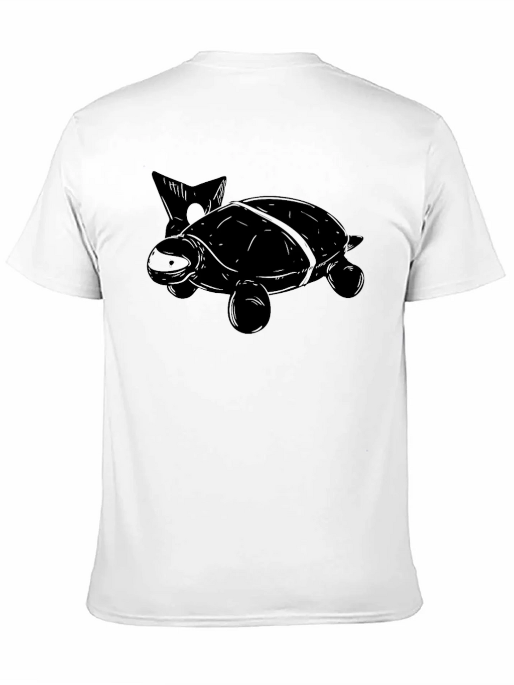 Turtle Graphic Print Mens Black T-Shirt product image 10