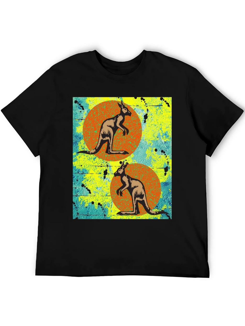 Kangaroo Graphic Print Black T-Shirt product image 5