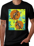 Kangaroo Graphic Print Black T-Shirt product image 1