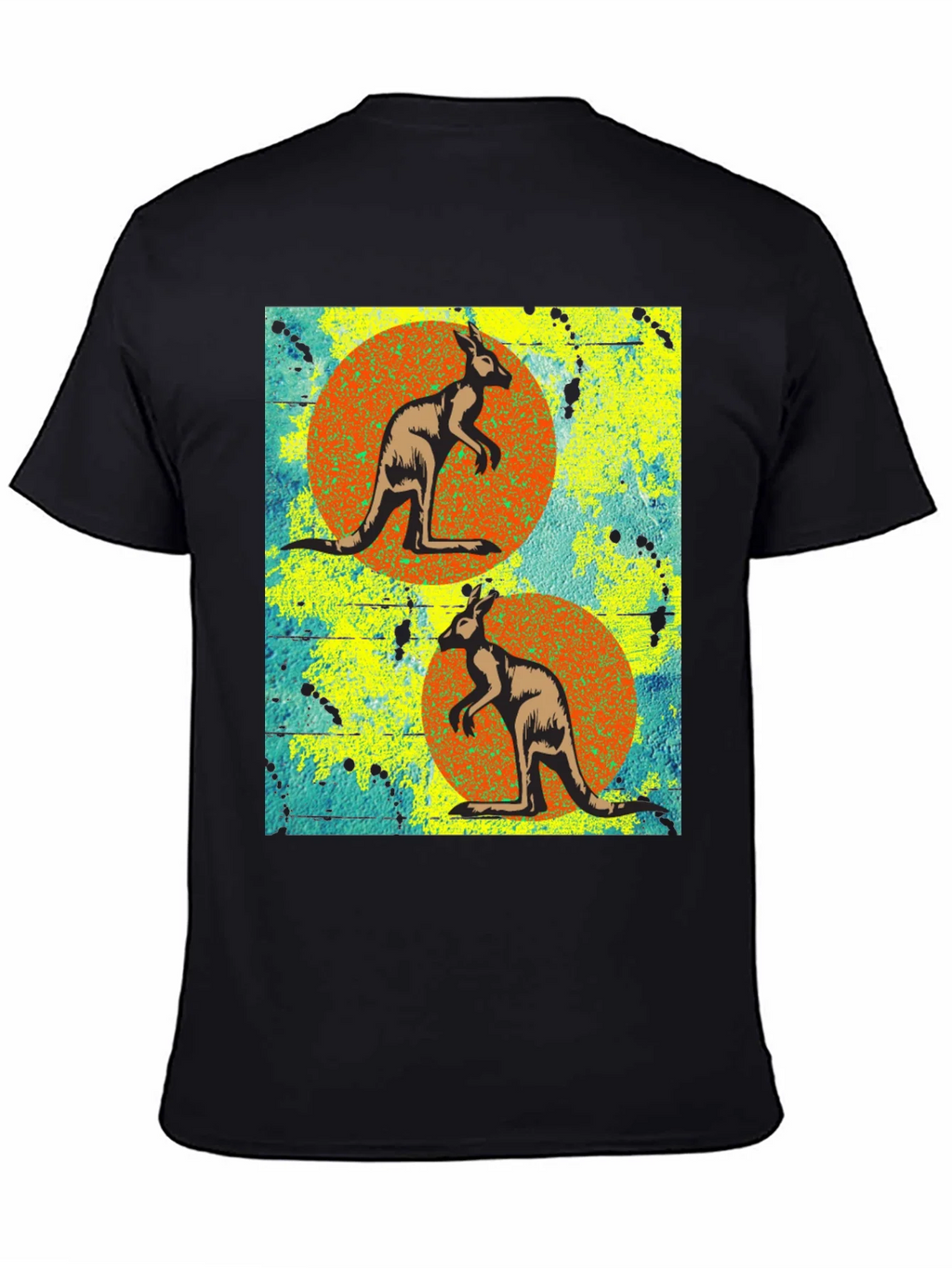 Kangaroo Graphic Print Black T-Shirt product image 4