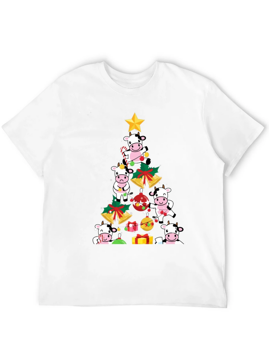 Christmas Cow Tree Graphic Tee product image 11
