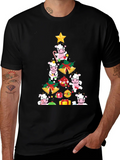 Christmas Cow Tree Graphic Tee product image 1