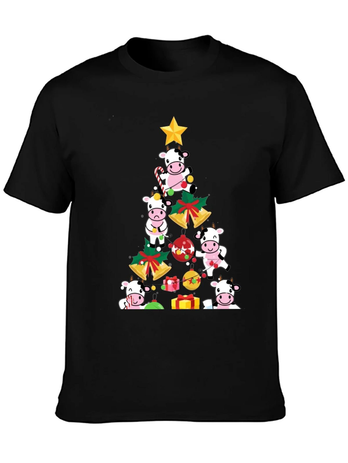 Christmas Cow Tree Graphic Tee product image 3
