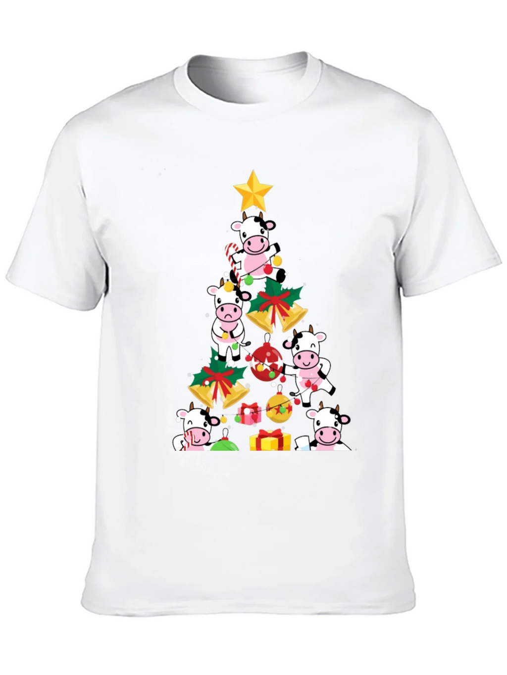 Christmas Cow Tree Graphic Tee product image 9