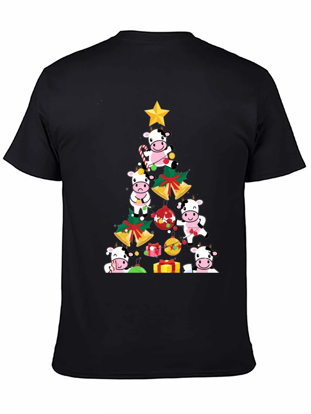 Christmas Cow Tree Graphic Tee product image 4