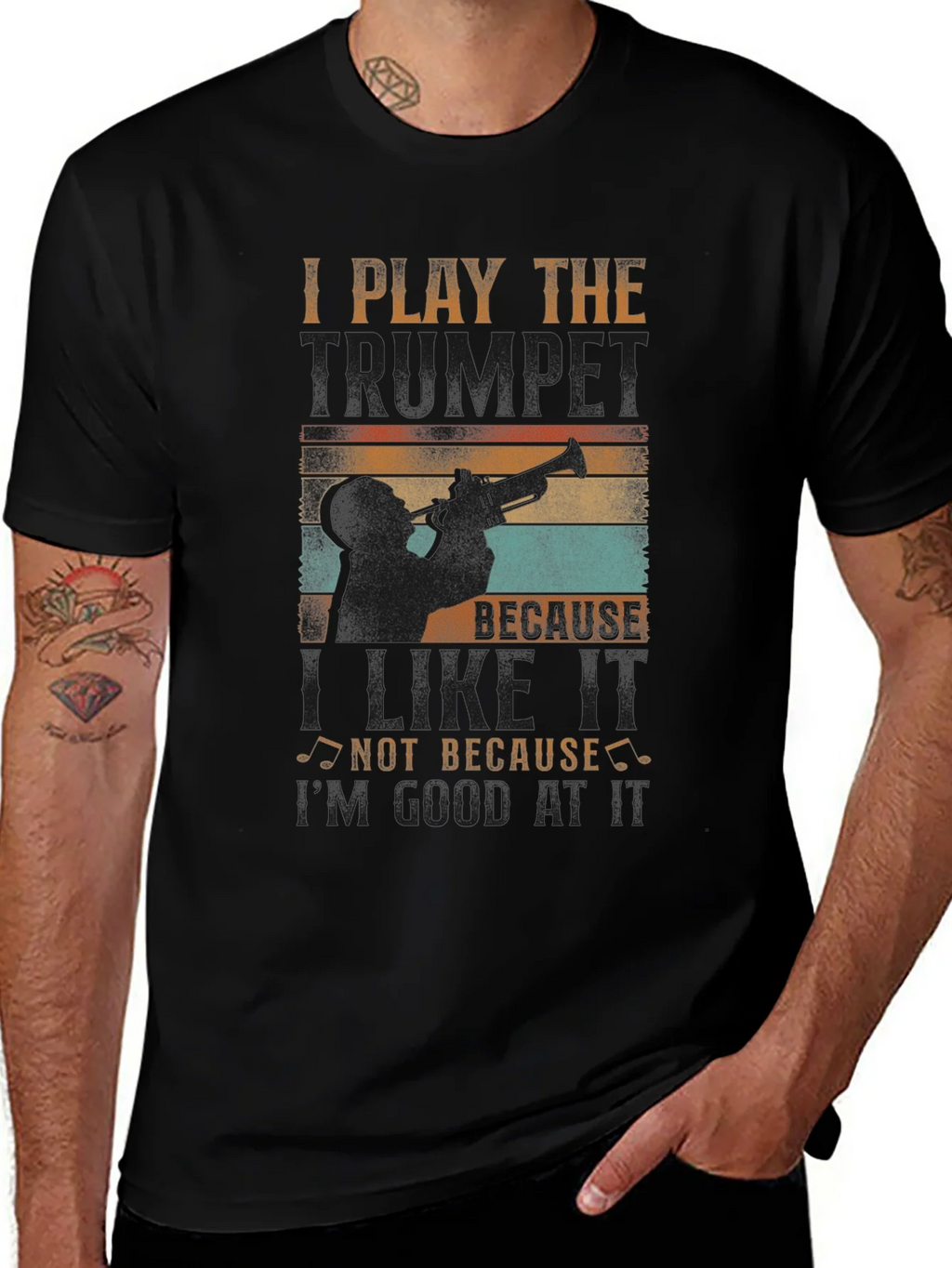 Trumpet Player Graphic Tee: I Play Because I Like It product image 1