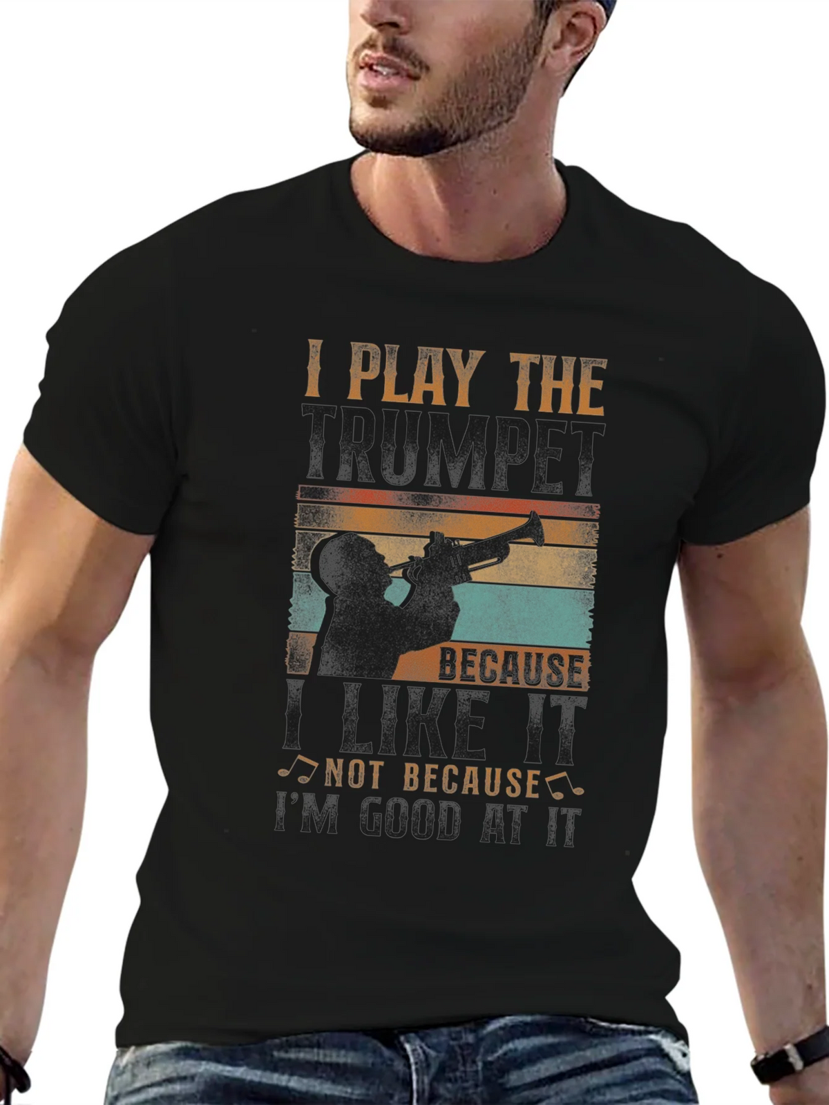 Trumpet Player Graphic Tee: I Play Because I Like It product image 6