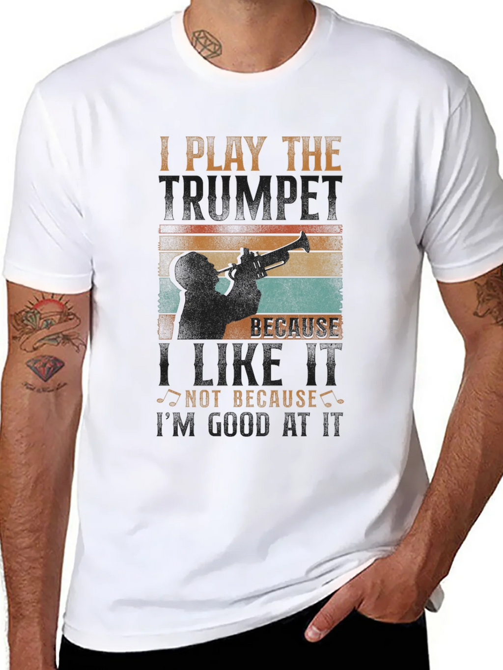Trumpet Player Graphic Tee: I Play Because I Like It product image 7