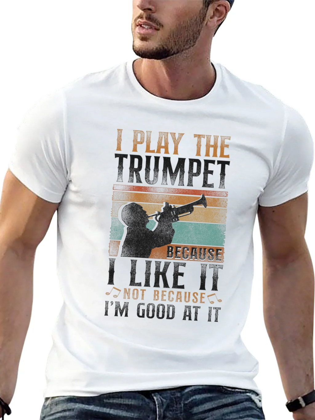 Trumpet Player Graphic Tee: I Play Because I Like It product image 12