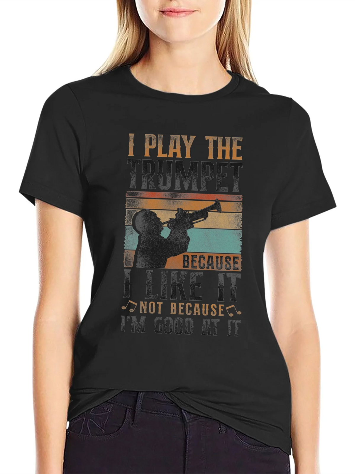 Trumpet Player Graphic Tee: I Play Because I Like It product image 2