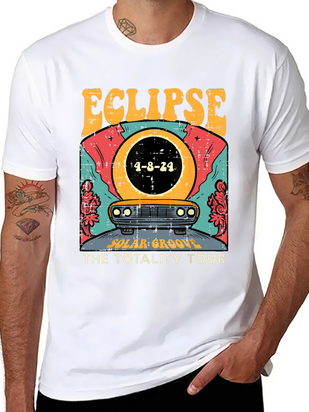 Eclipse Total Solar Tour 2024 Graphic Tee product image 7
