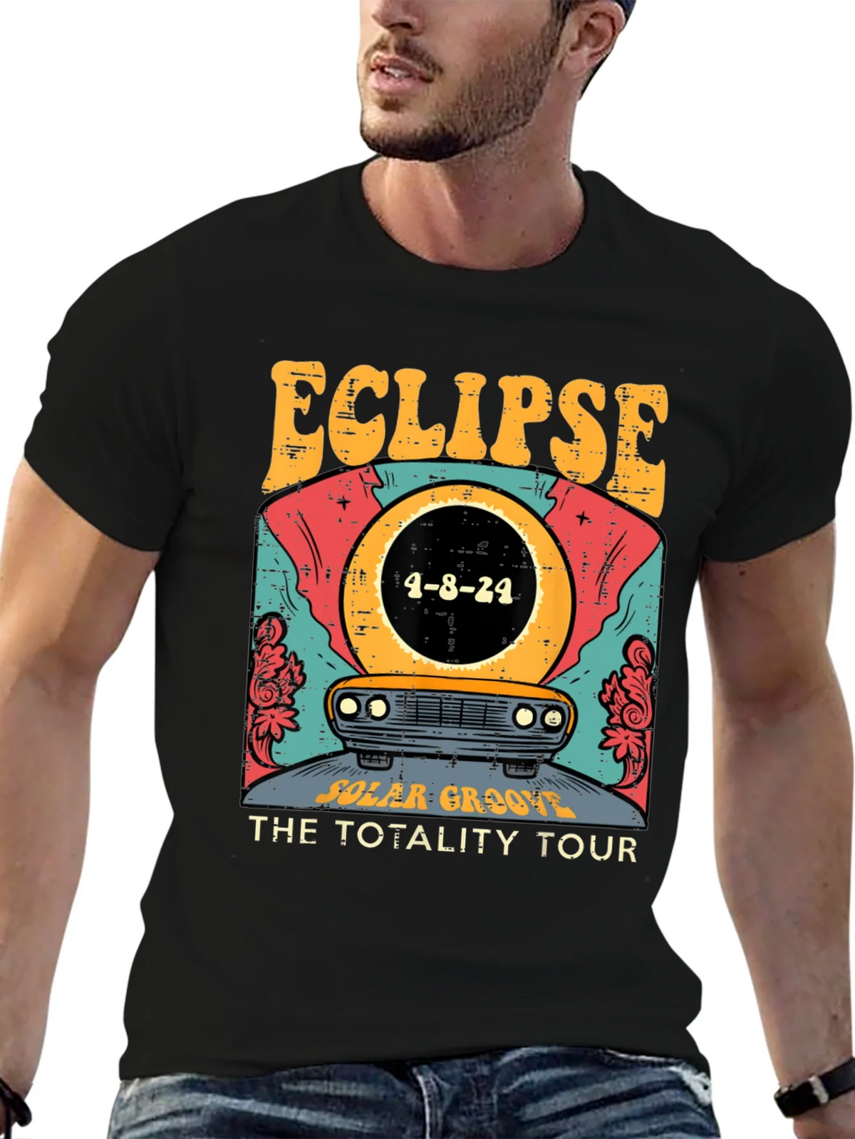 Eclipse Total Solar Tour 2024 Graphic Tee product image 6