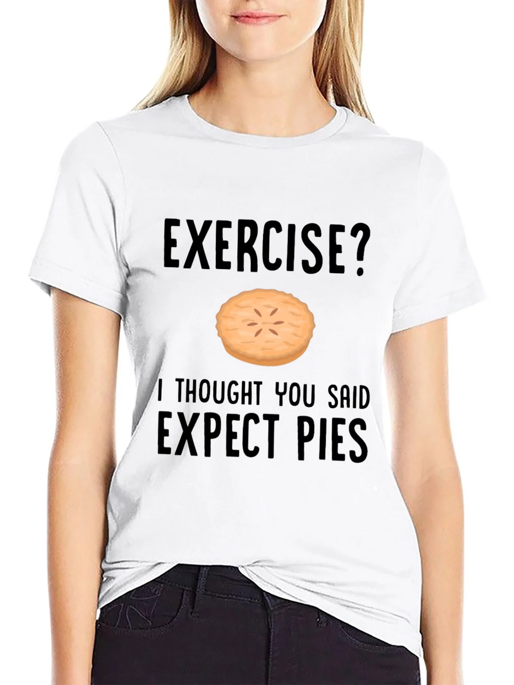 Funny Exercise Pie T-Shirt - Expect Pies Graphic Tee product image 8