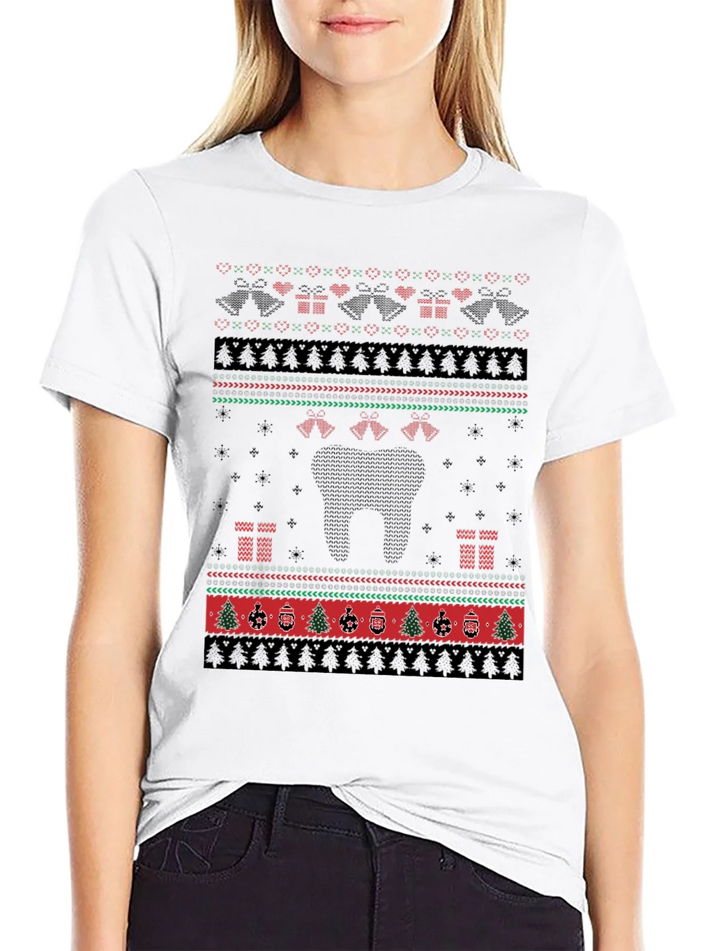 Ugly Christmas Sweater Style T-Shirt product image 8