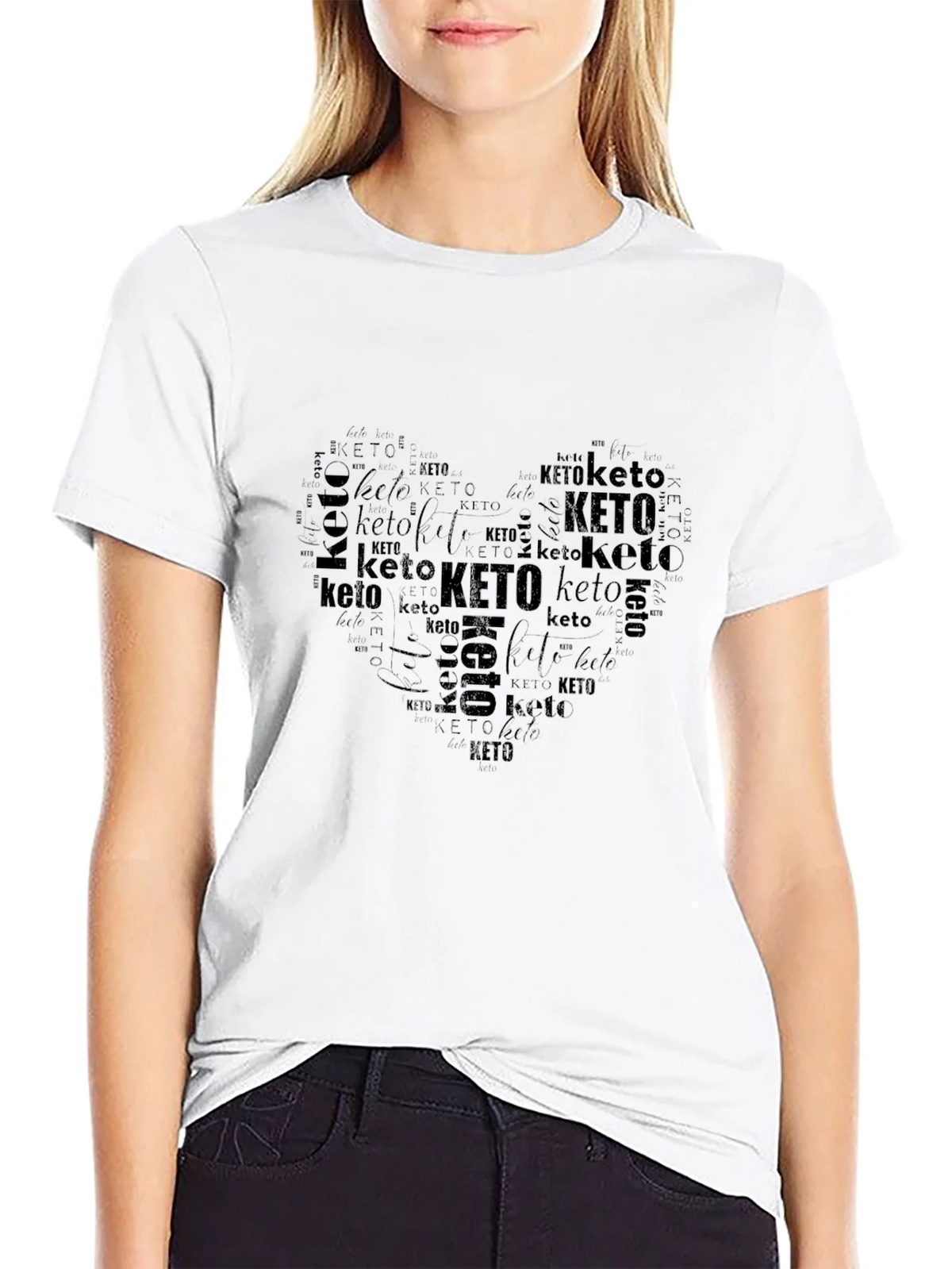 Keto Heart Word Art Graphic T-Shirt product image 8