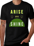 Arise and Shine Graphic Tee - Black Cotton Blend product image 1