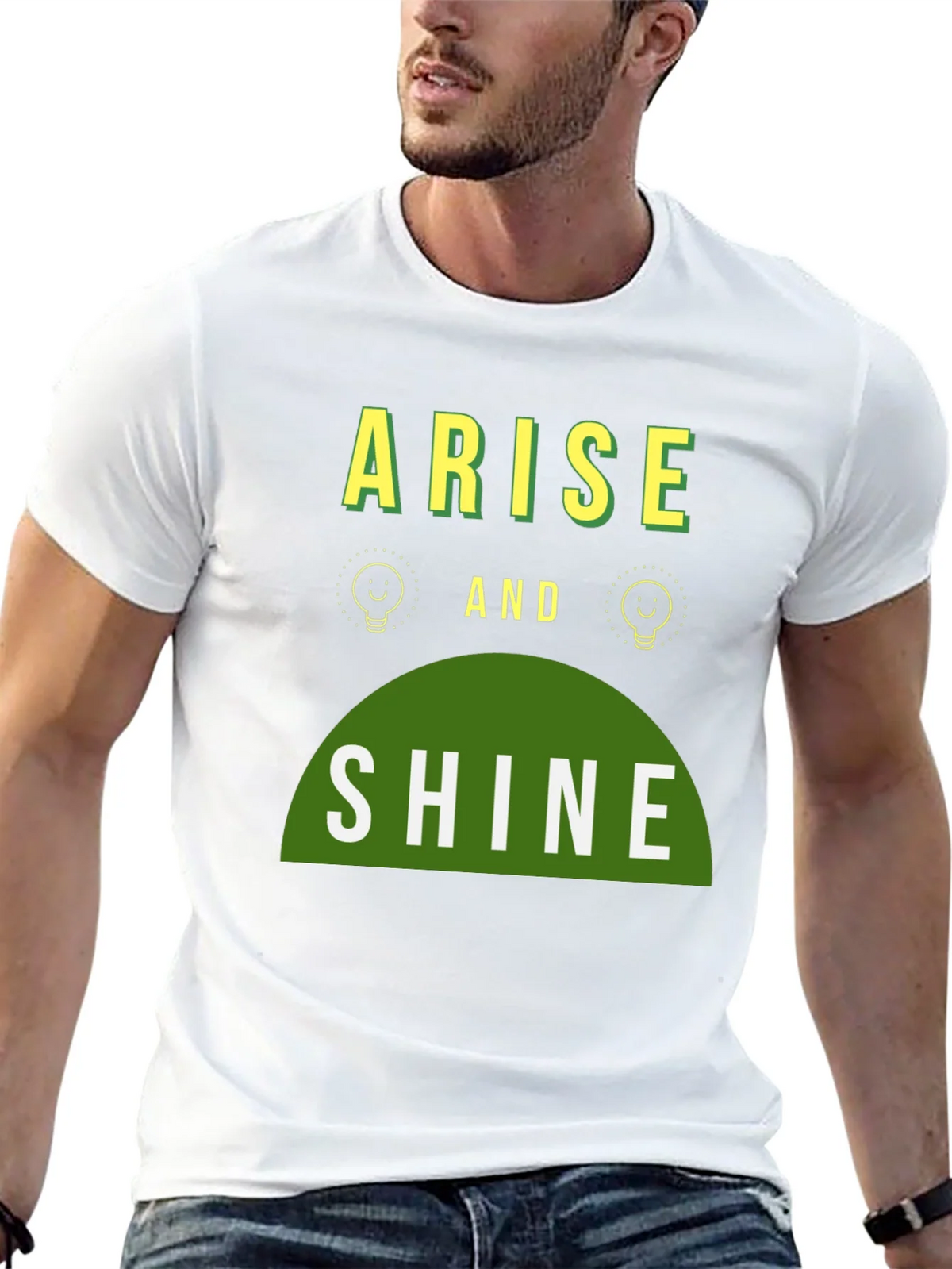 Arise and Shine Graphic Tee - Black Cotton Blend product image 12