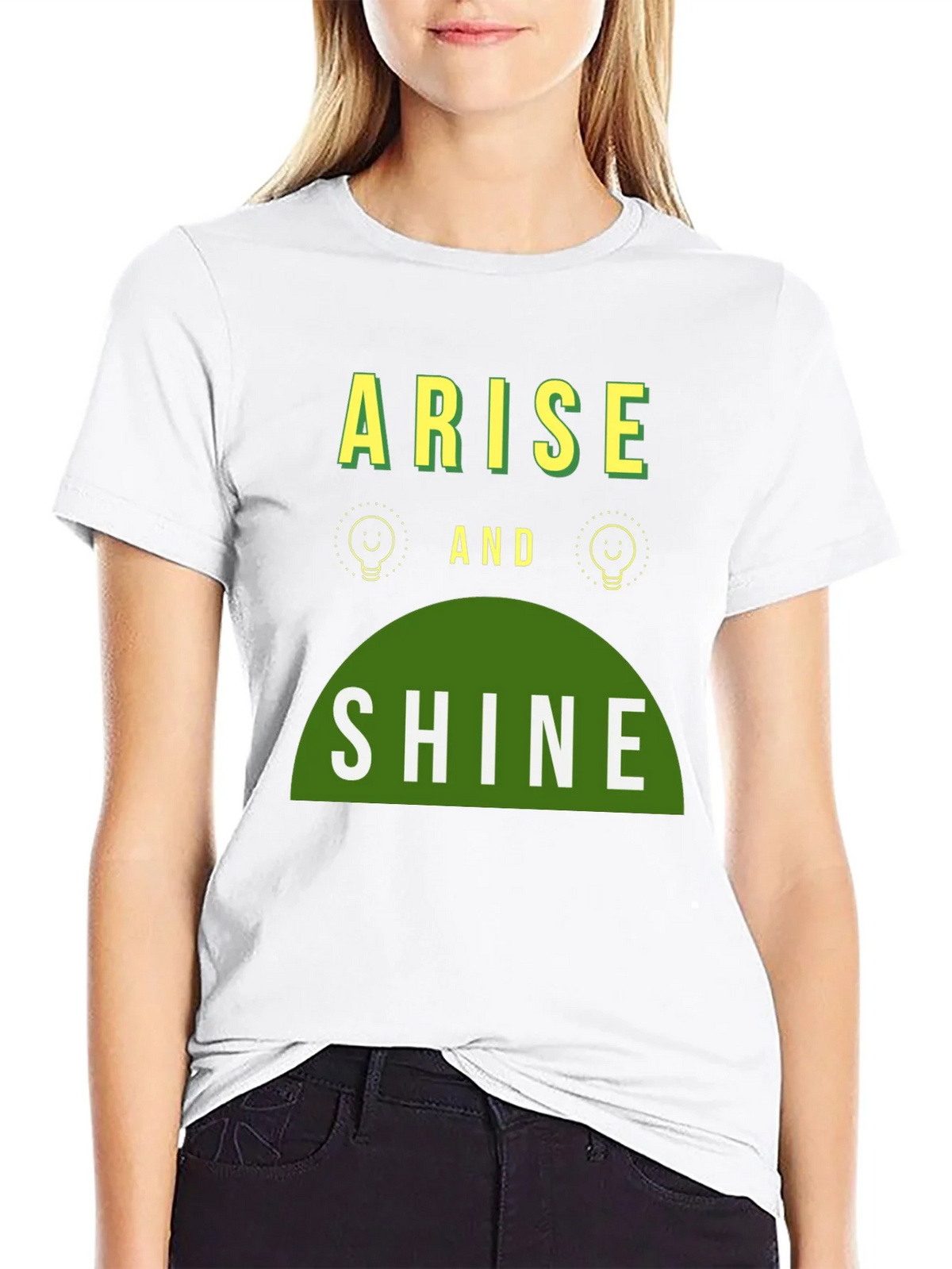 Arise and Shine Graphic Tee - Black Cotton Blend product image 8
