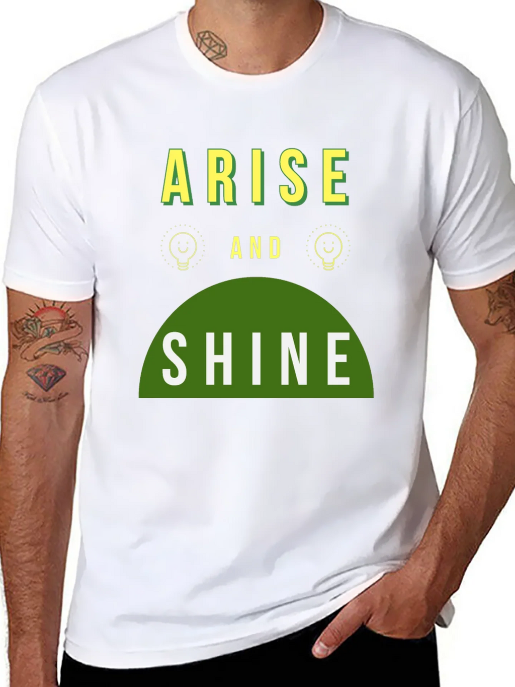 Arise and Shine Graphic Tee - Black Cotton Blend product image 7
