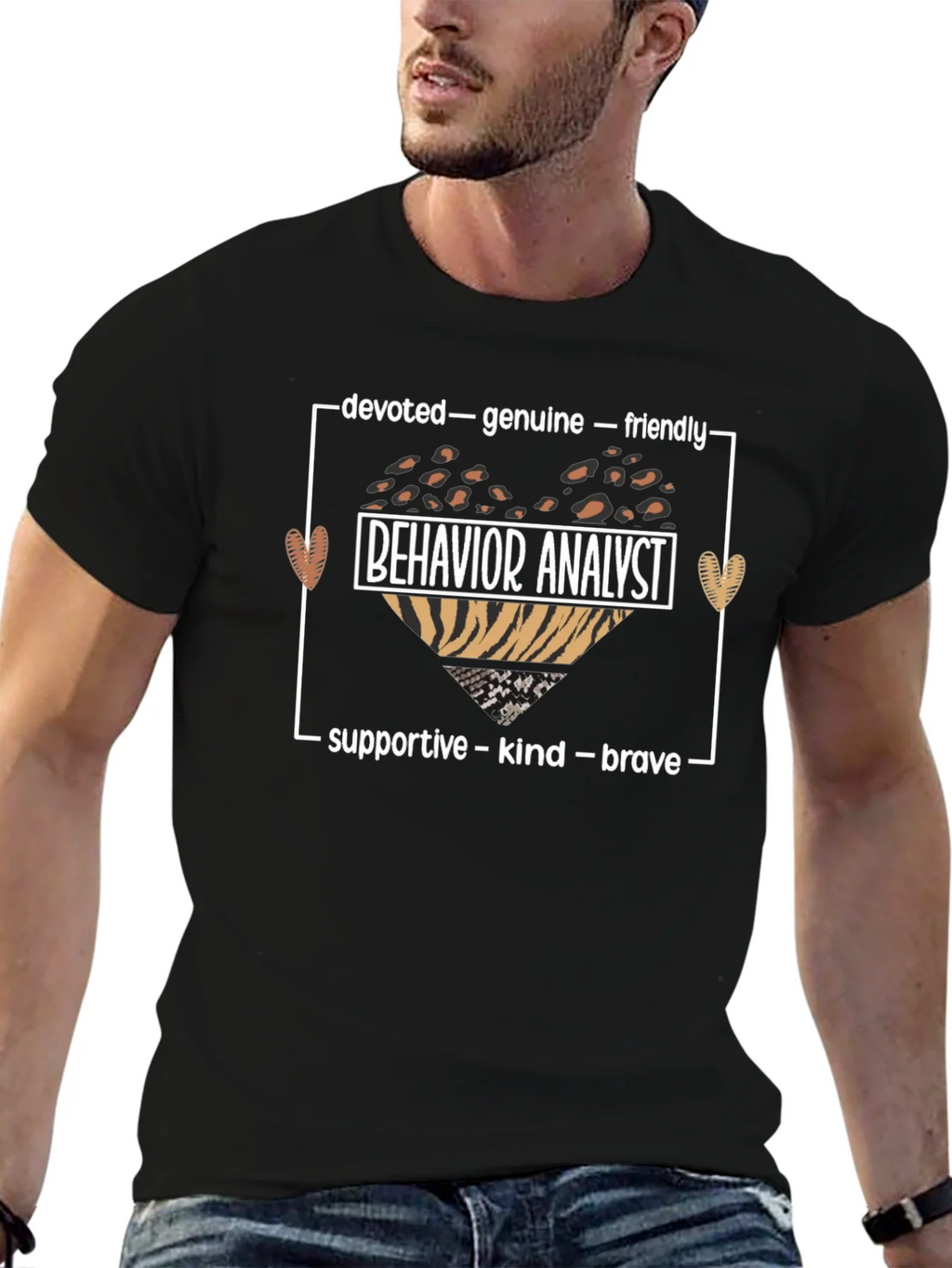 Behavior Analyst Heart T-Shirt: Devoted Genuine Friendly product image 6