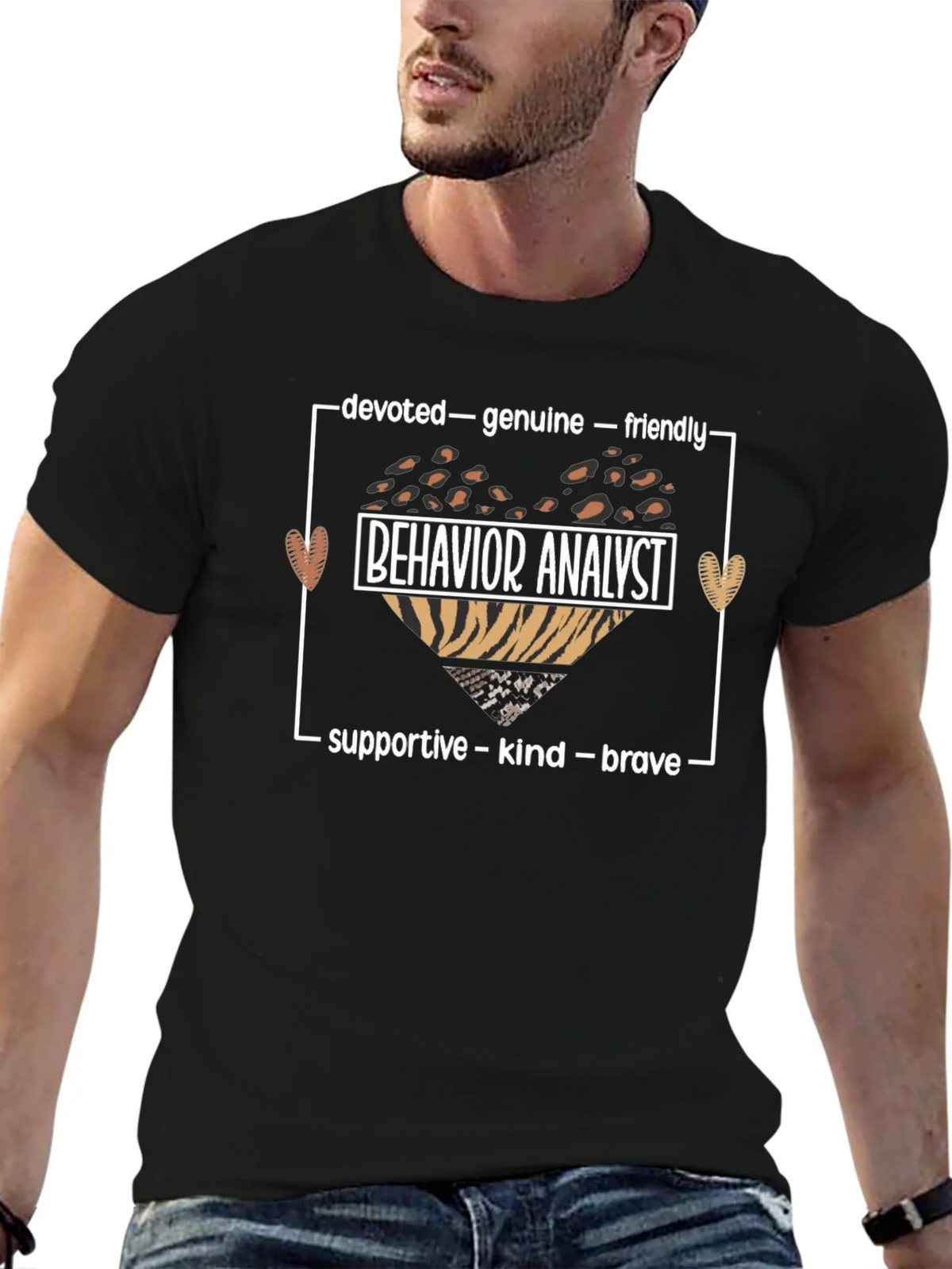 Behavior Analyst Heart T-Shirt: Devoted Genuine Friendly product image 6