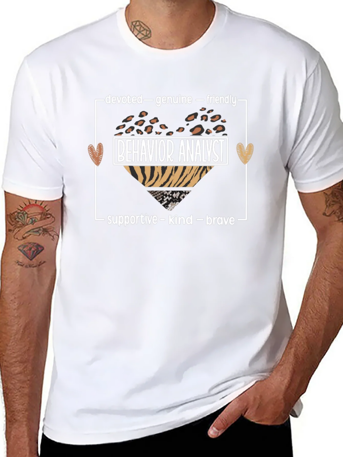 Behavior Analyst Heart T-Shirt: Devoted Genuine Friendly product image 7