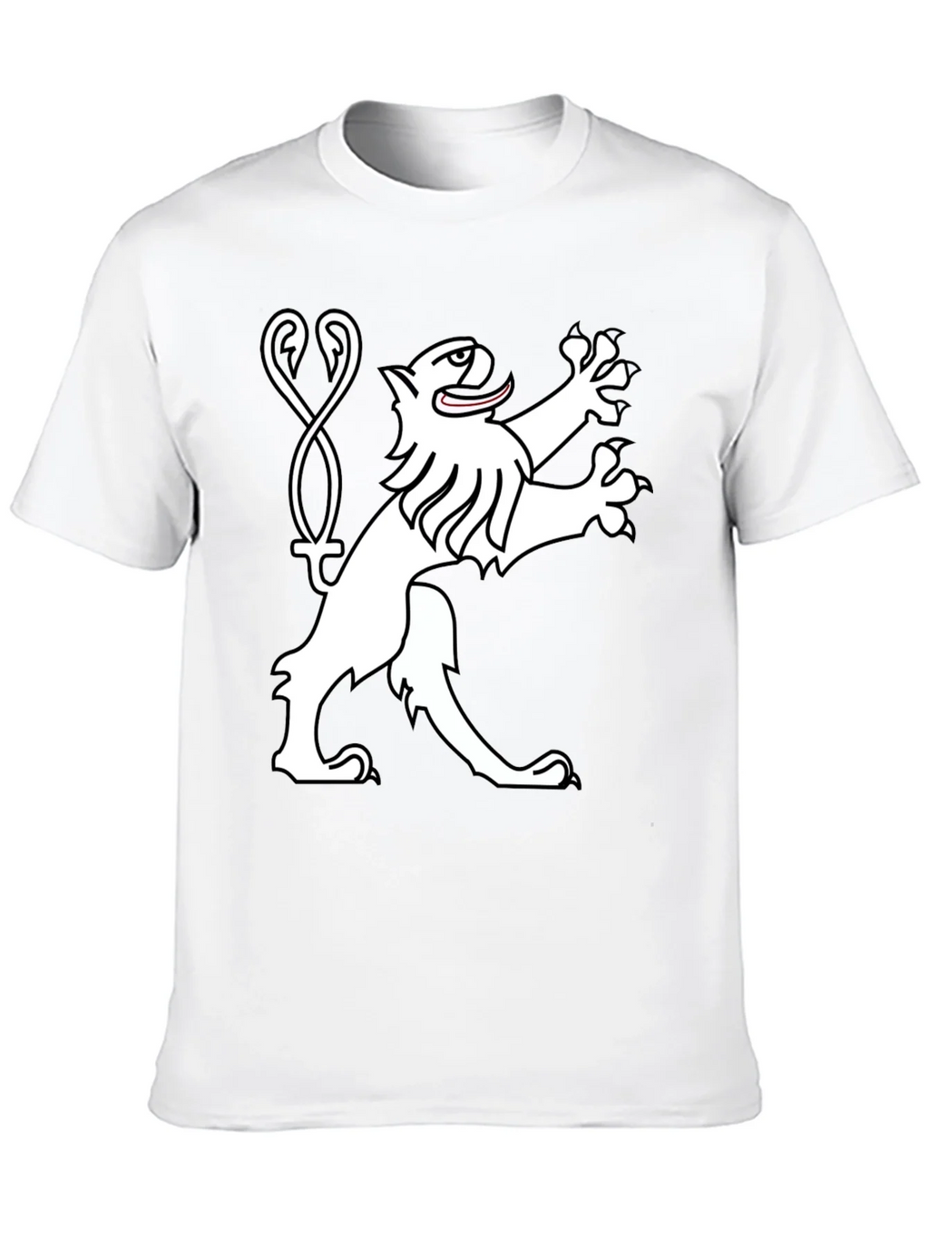 Black Tee Shirt with Heraldic Lion Graphic product image 9
