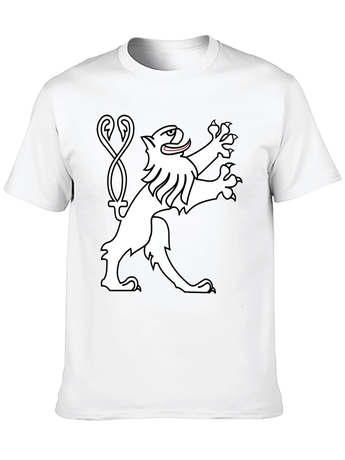 Black Tee Shirt with Heraldic Lion Graphic product image 9