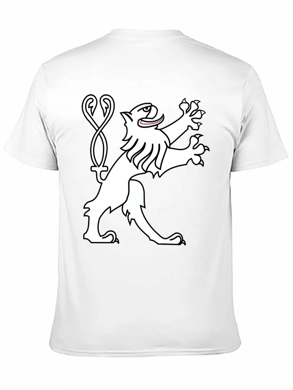 Black Tee Shirt with Heraldic Lion Graphic product image 10