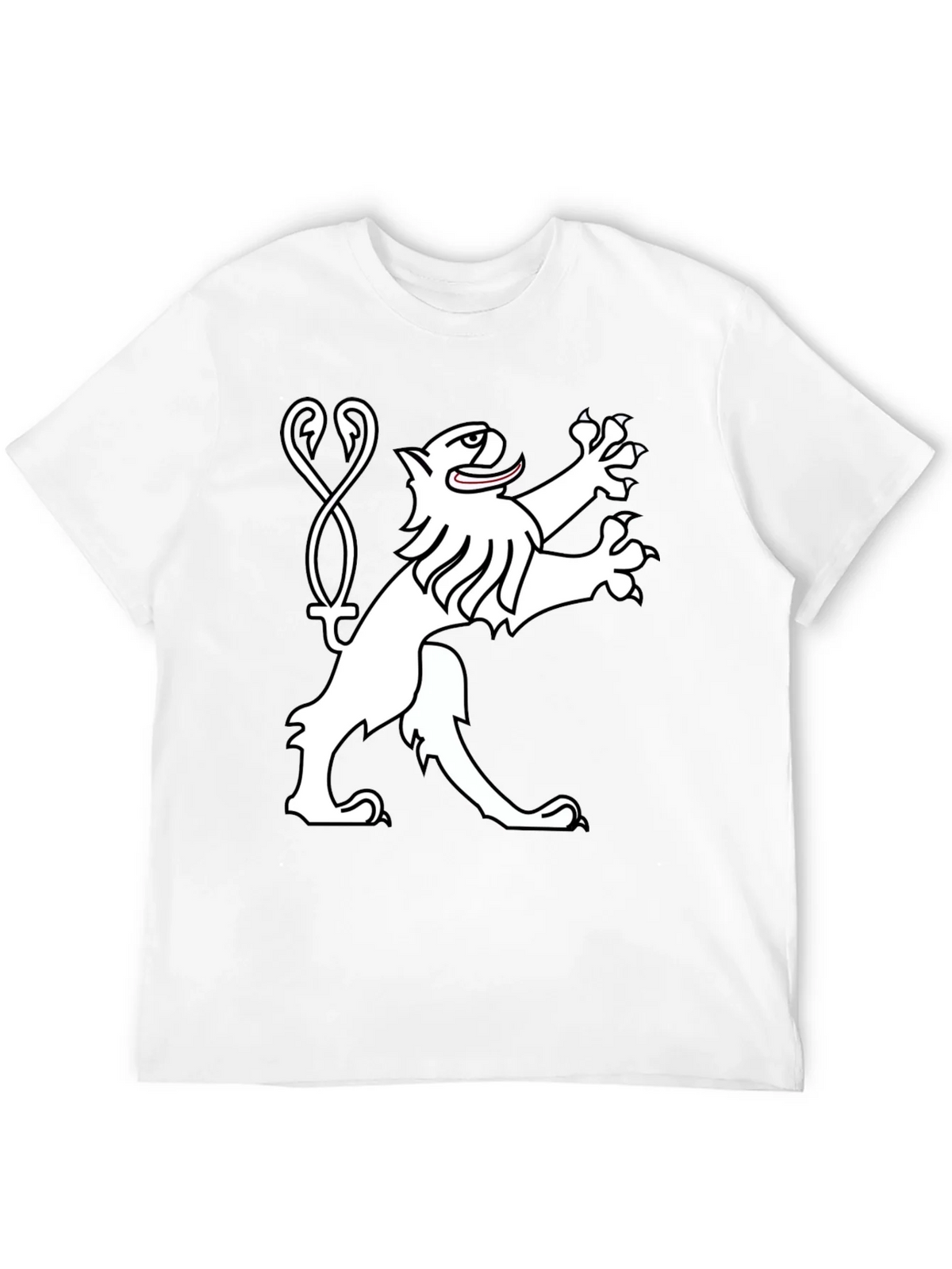 Black Tee Shirt with Heraldic Lion Graphic product image 11