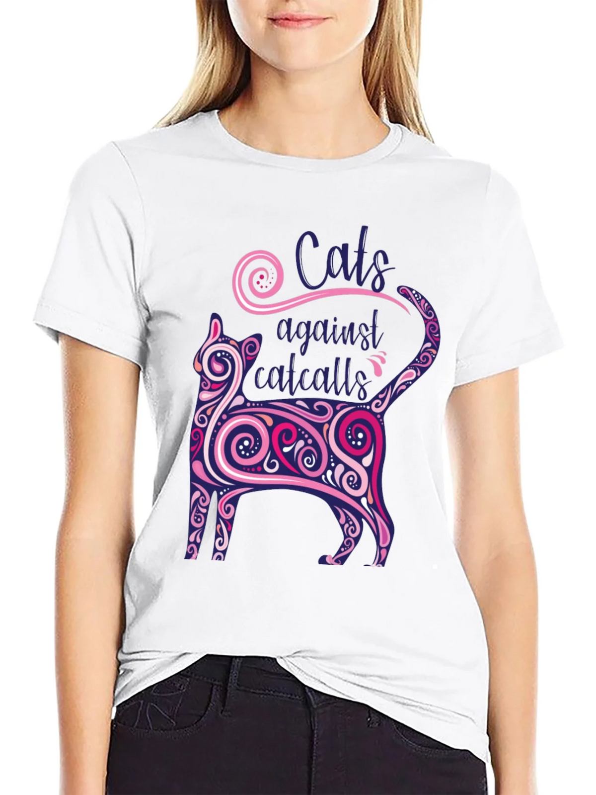 Cats Against Catcalls Graphic Tee product image 8