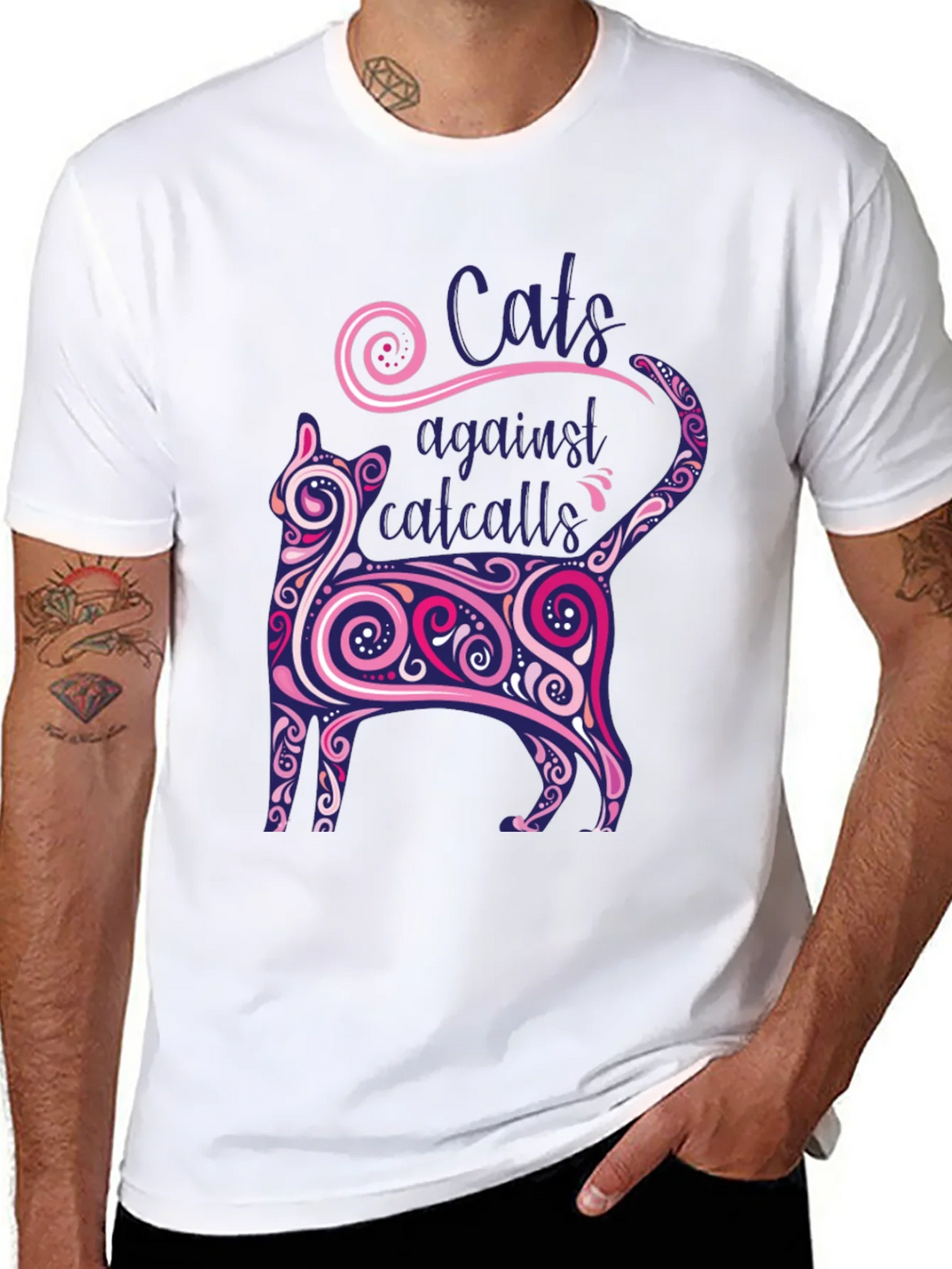 Cats Against Catcalls Graphic Tee product image 7