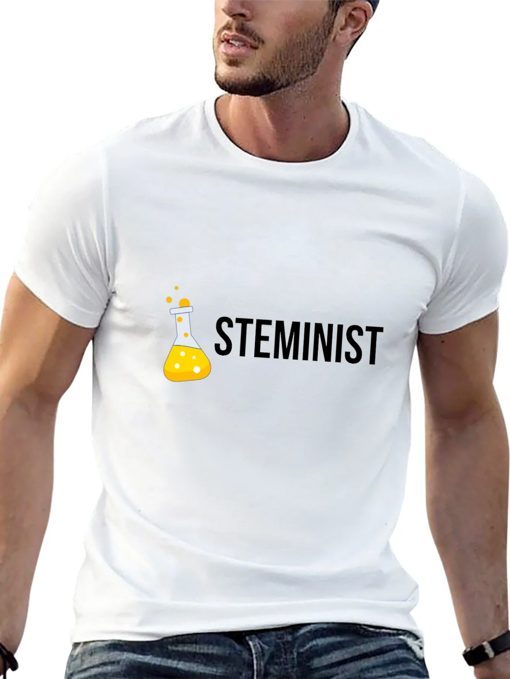 STEMinist Black T-Shirt - Science & Equality product image 11