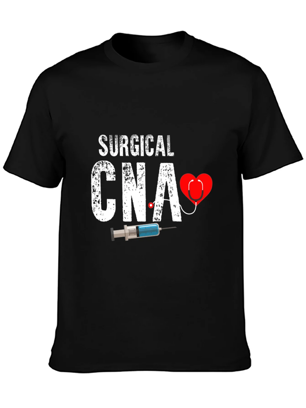 Surgical CNA Graphic T-Shirt - Heart & Syringe Design product image 3