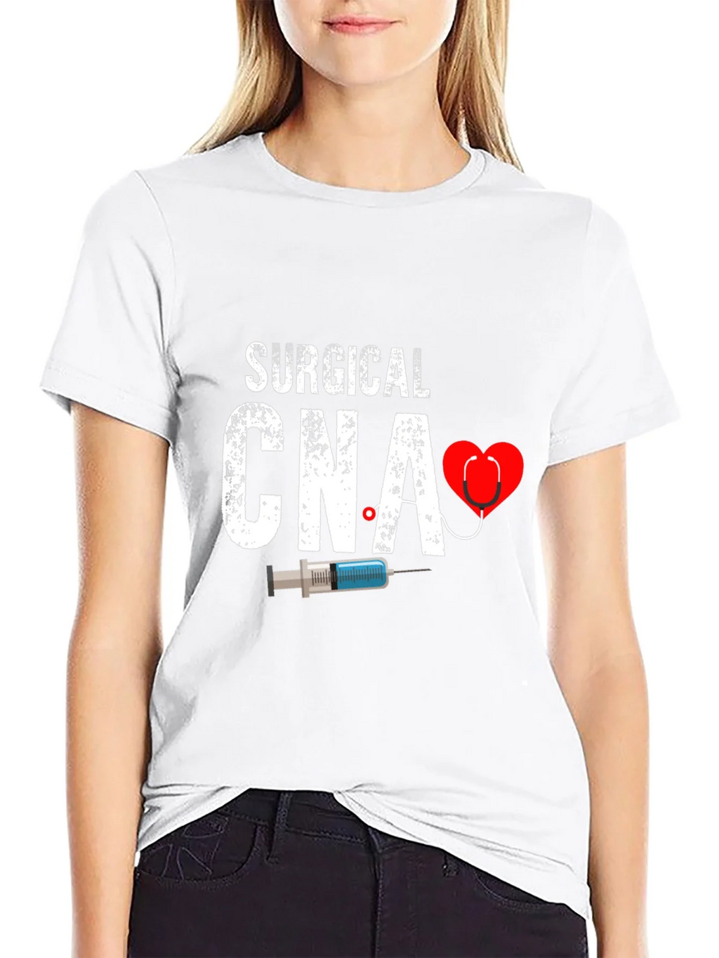 Surgical CNA Graphic T-Shirt - Heart & Syringe Design product image 8