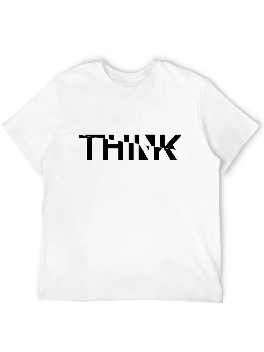 Black THINK Graphic T-Shirt Casual Wear product image 11
