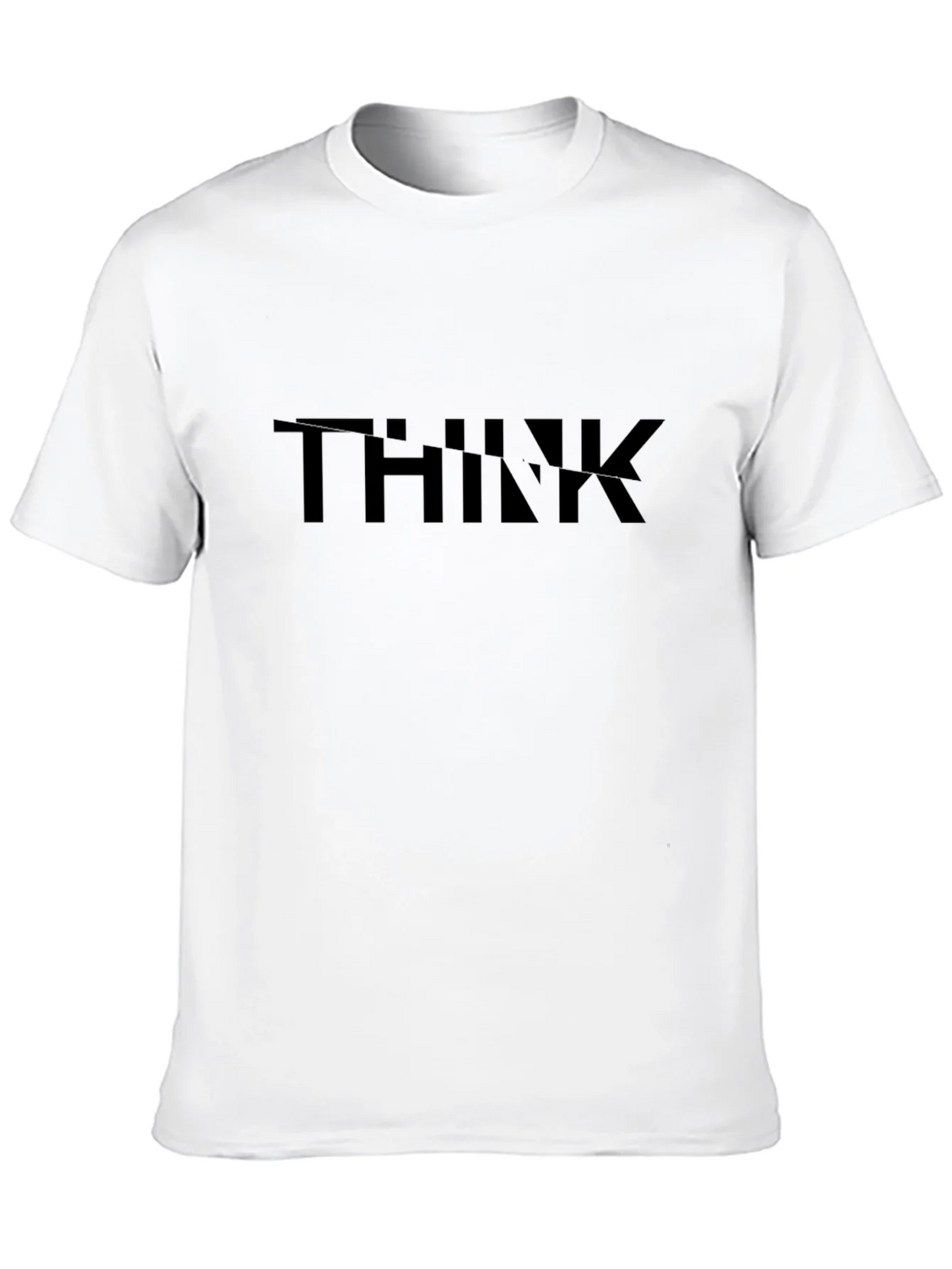 Black THINK Graphic T-Shirt Casual Wear product image 9